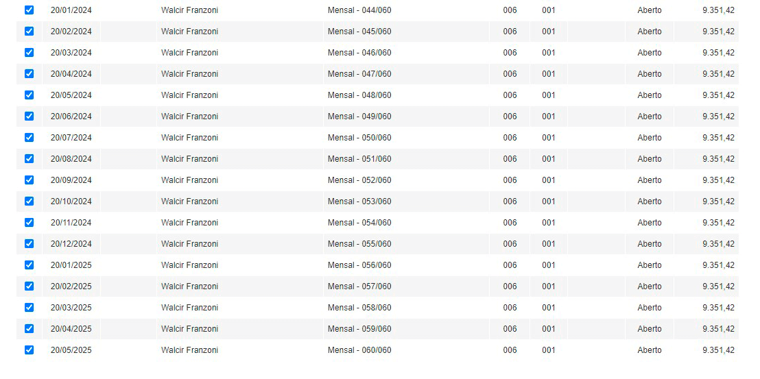 Tela: Antecipações