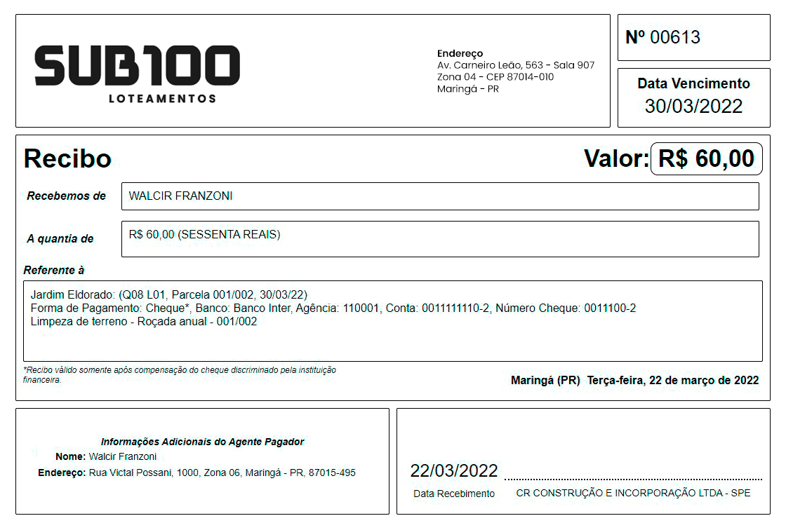 Tela: Contas a Receber