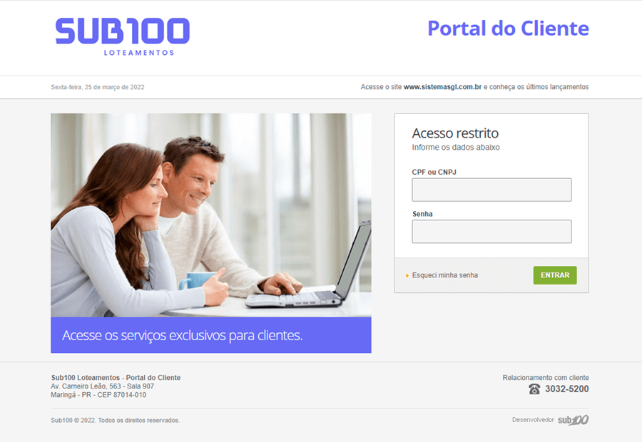 Tela: Integração Site
